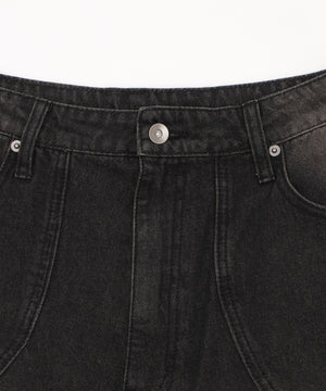 スウィッチングデニムカーゴショーツ