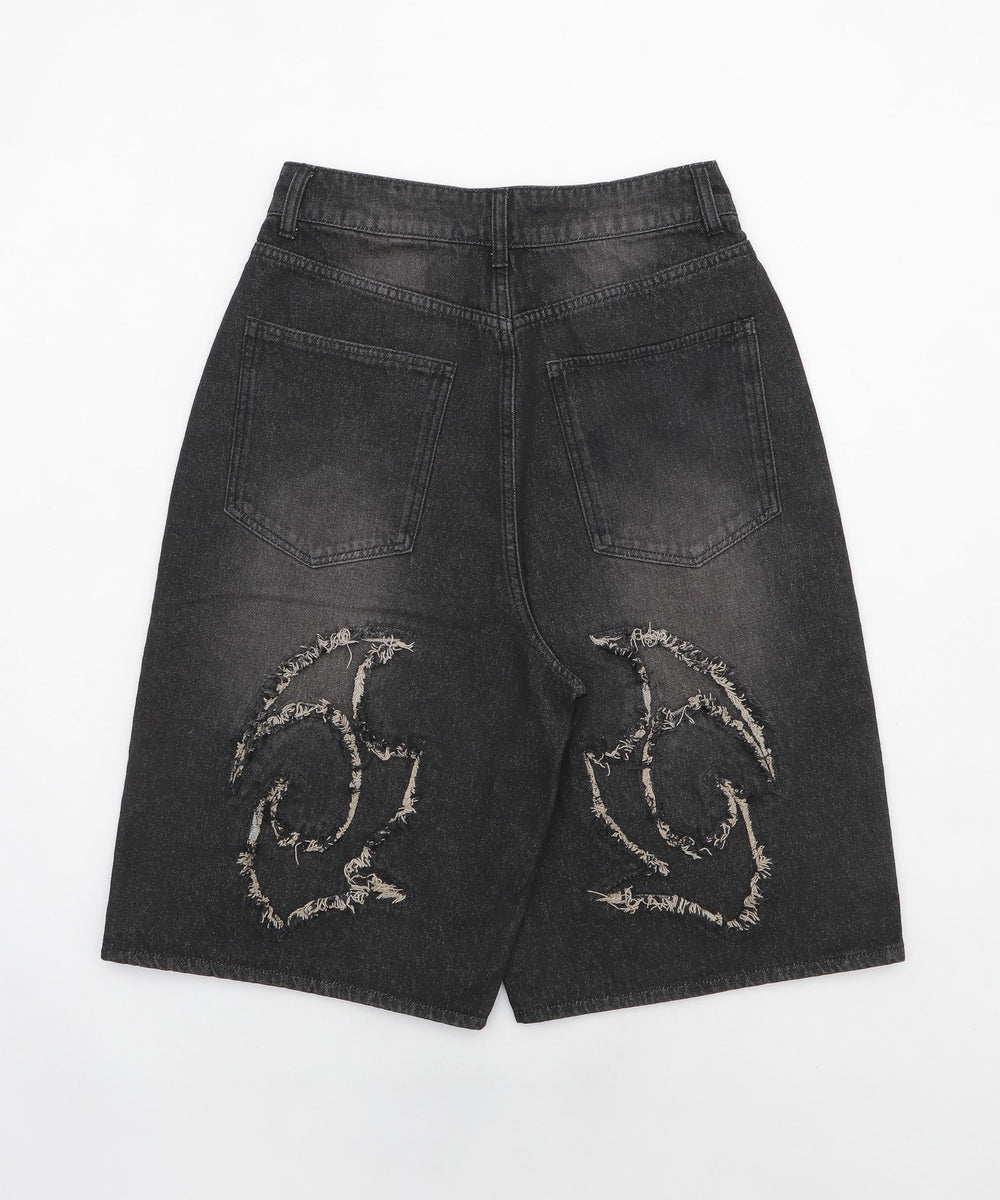 スーパーバギーフリンジデニムショーツ