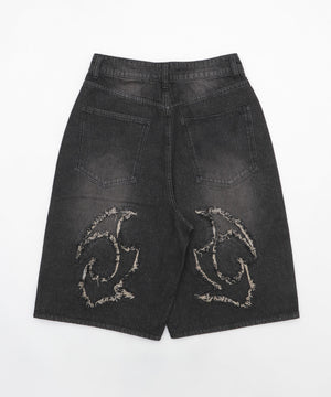 スーパーバギーフリンジデニムショーツ