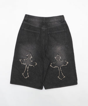 スーパーバギーフリンジデニムショーツ