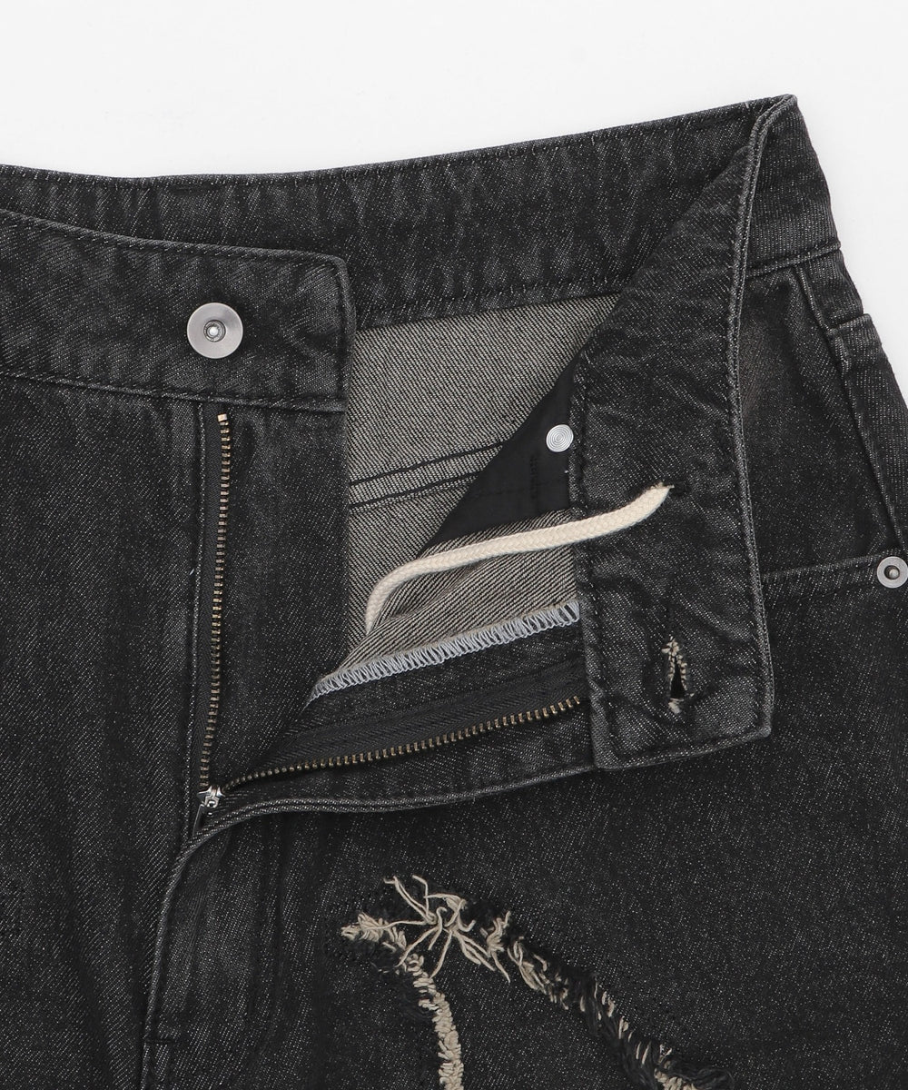 スーパーバギーフリンジデニムショーツ