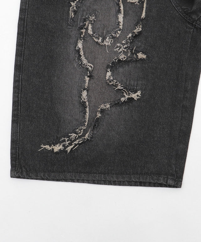 スーパーバギーフリンジデニムショーツ