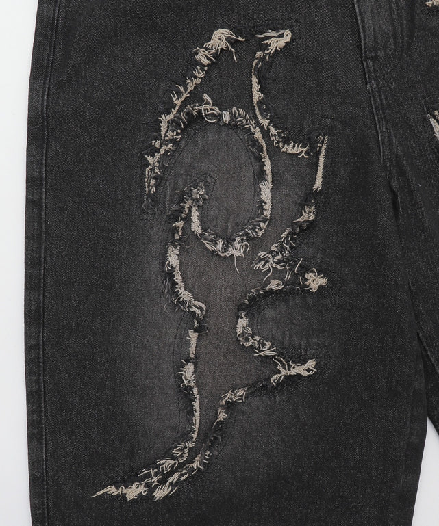 スーパーバギーフリンジデニムショーツ