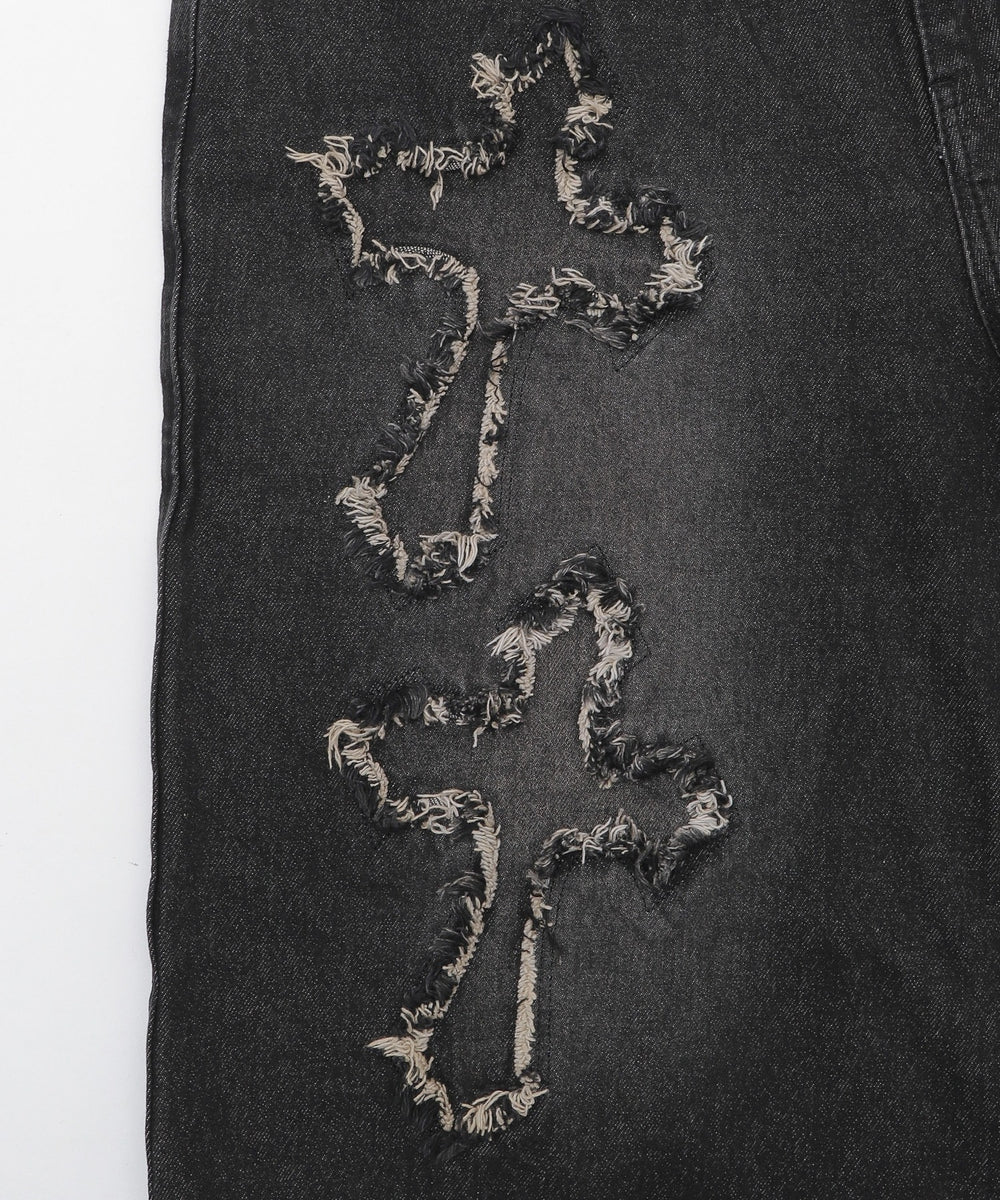 スーパーバギーフリンジデニムショーツ