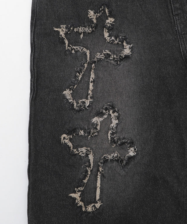 スーパーバギーフリンジデニムショーツ