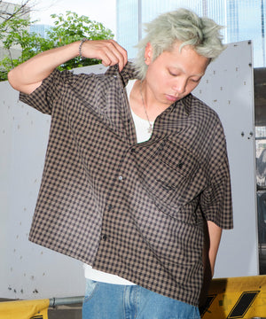 ブラックチェック1 モデル：178cm L着用