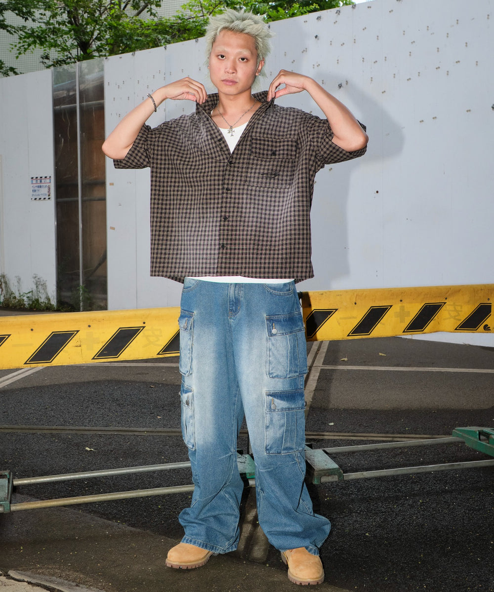 ブラックチェック1 モデル：178cm L着用