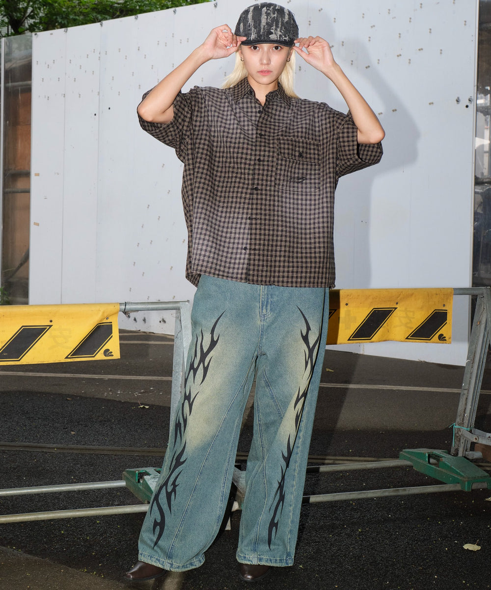 ブラックチェック1 モデル：172cm L着用