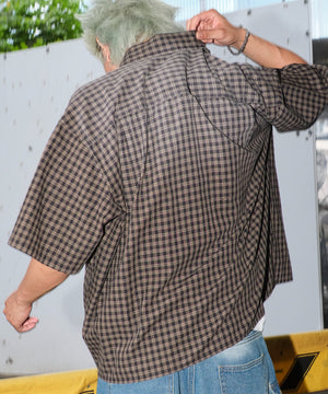 ブラックチェック1 モデル：178cm L着用