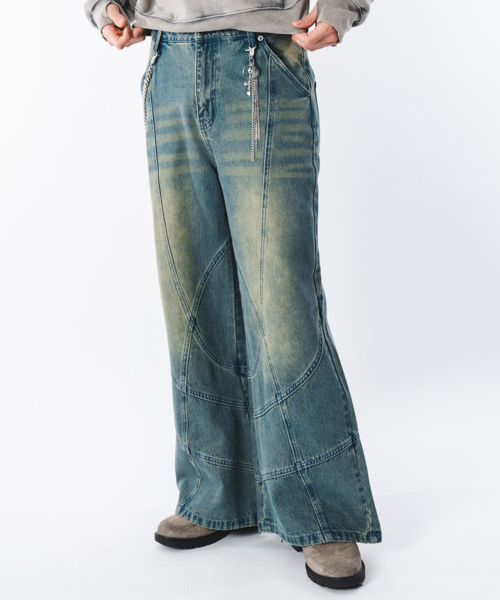 デニム中濃加工 モデル：180cm L着用