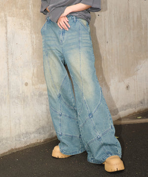 デニム中濃加工 モデル：172cm L着用