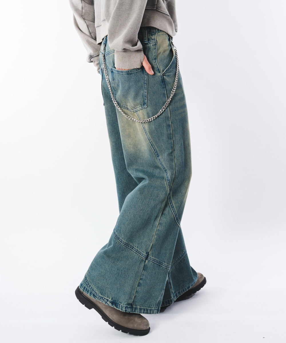 デニム中濃加工 モデル：180cm L着用