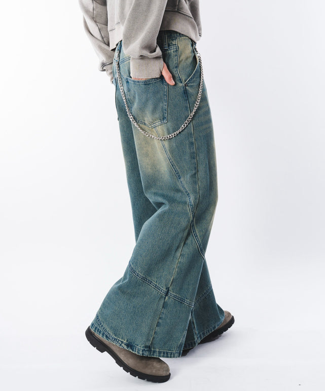 デニム中濃加工 モデル：180cm L着用