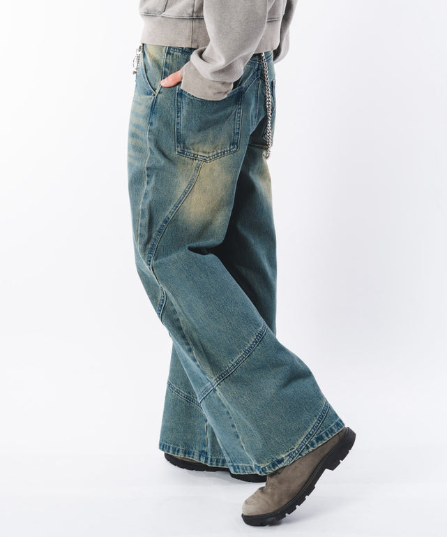 デニム中濃加工 モデル：180cm L着用