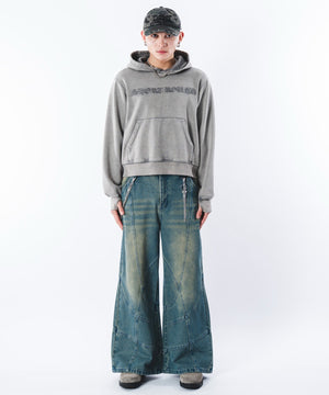 デニム中濃加工 モデル：180cm L着用