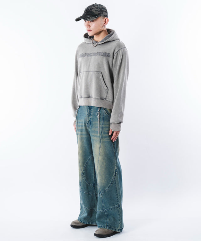 デニム中濃加工 モデル：180cm L着用