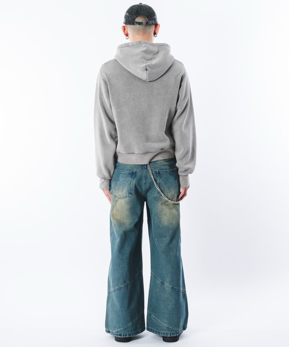 デニム中濃加工 モデル：180cm L着用