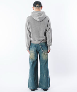 デニム中濃加工 モデル：180cm L着用