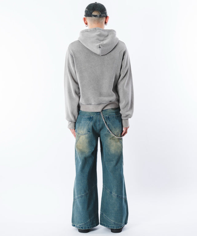 デニム中濃加工 モデル：180cm L着用