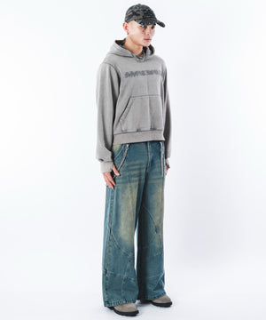 デニム中濃加工 モデル：180cm L着用