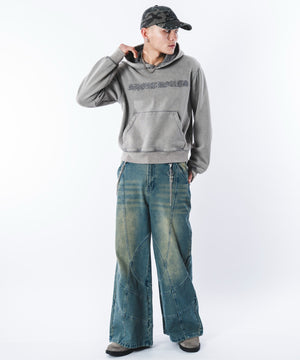 デニム中濃加工 モデル：180cm L着用