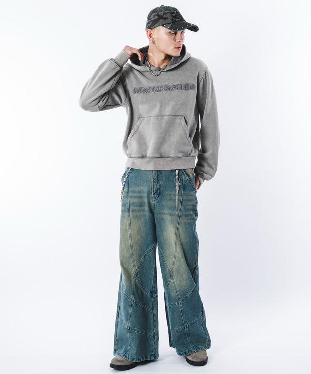 デニム中濃加工 モデル：180cm L着用