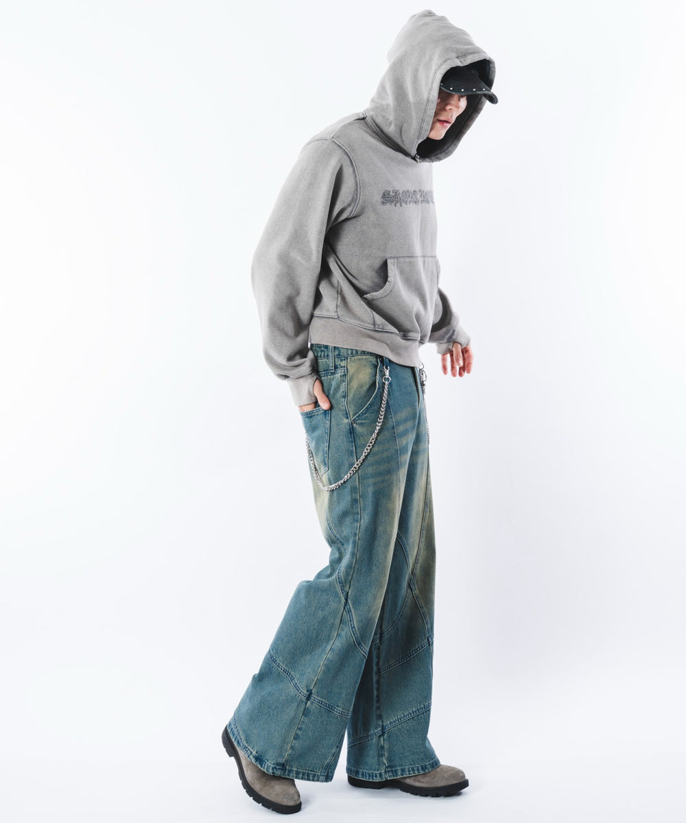 デニム中濃加工 モデル：180cm L着用