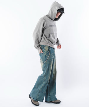 デニム中濃加工 モデル：180cm L着用