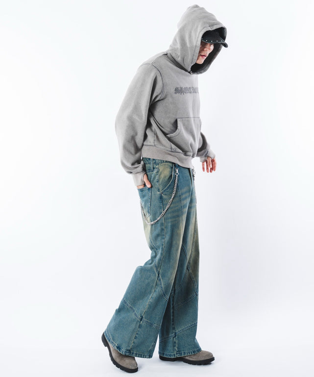 デニム中濃加工 モデル：180cm L着用