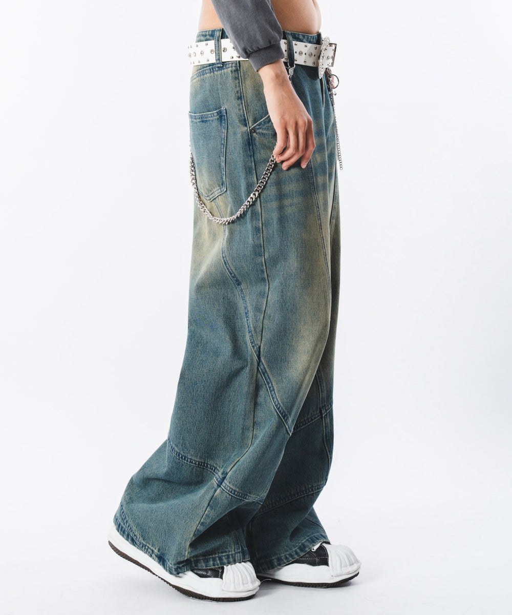 デニム中濃加工 モデル：172cm L着用