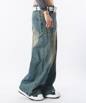 デニム中濃加工 モデル：172cm L着用