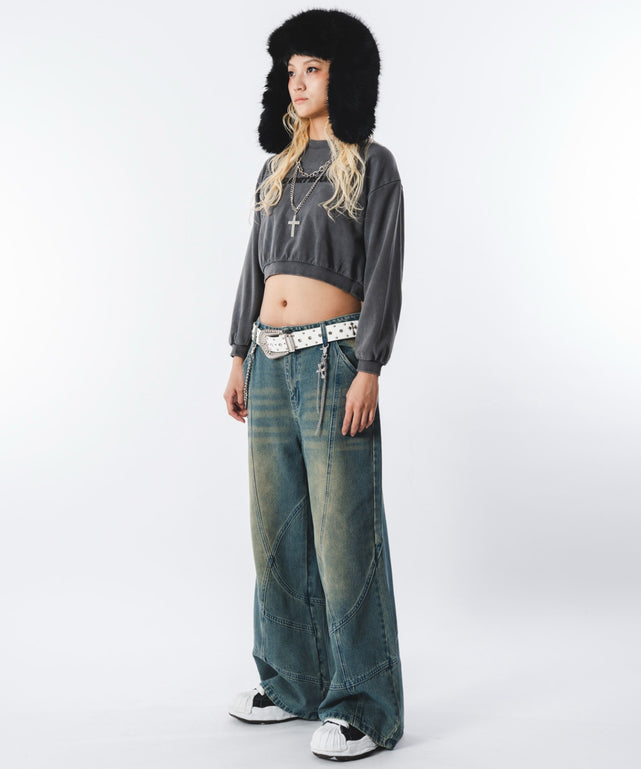 デニム中濃加工 モデル：172cm L着用