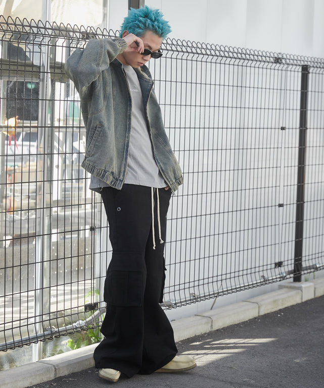 デニム淡加工 モデル：178cm F着用