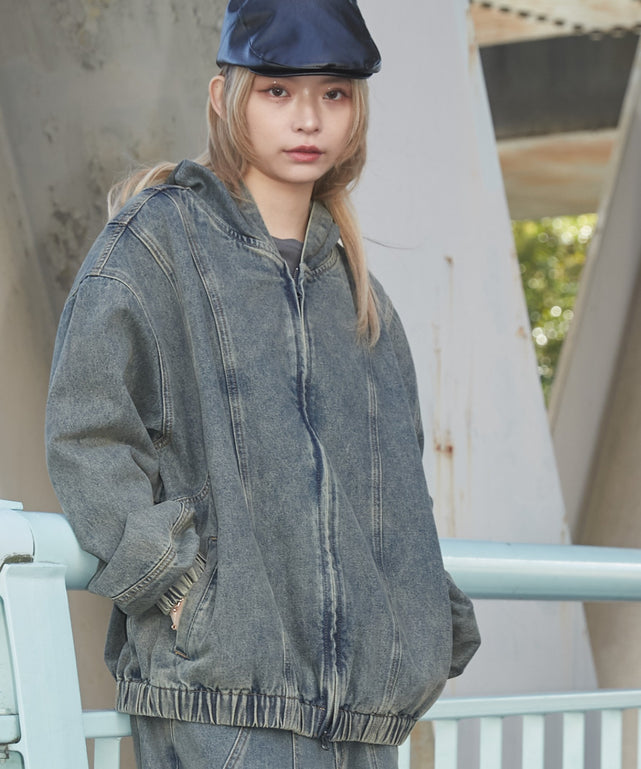 デニム淡加工 モデル：169cm F着用