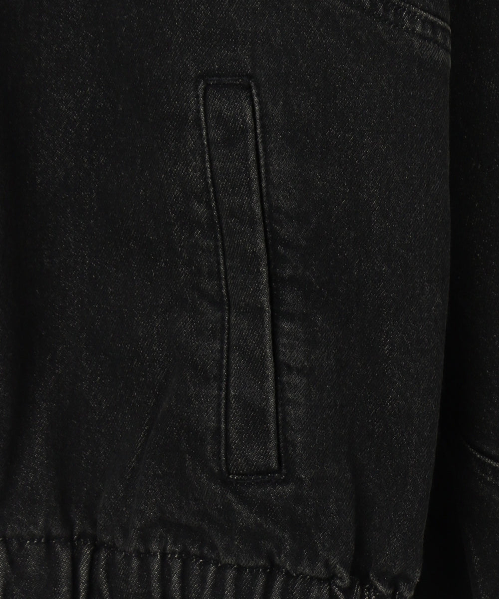 スウィッチングデニムフードブルゾン