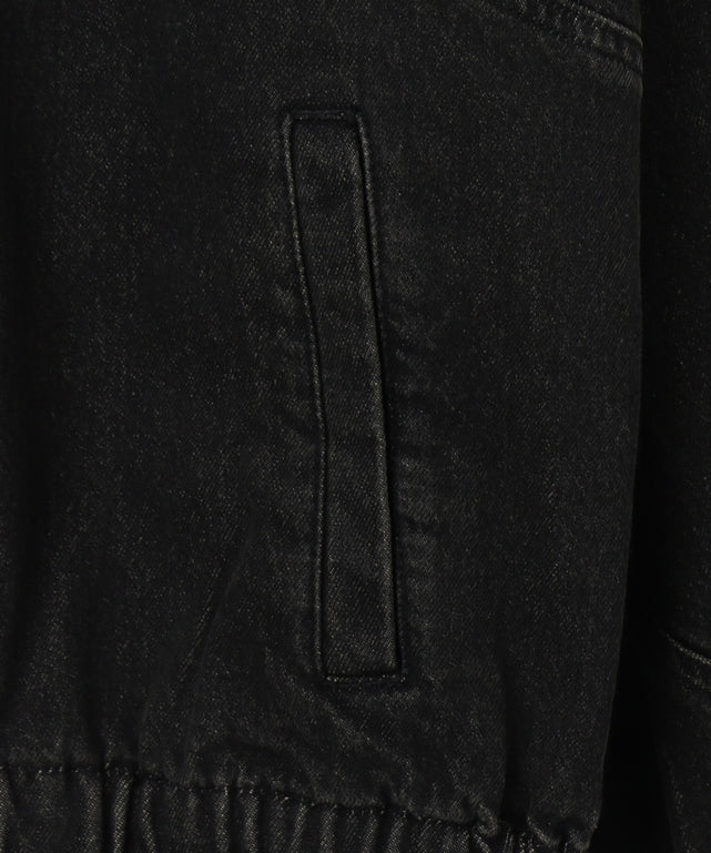 スウィッチングデニムフードブルゾン