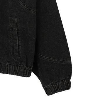 スウィッチングデニムフードブルゾン