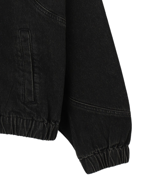 スウィッチングデニムフードブルゾン