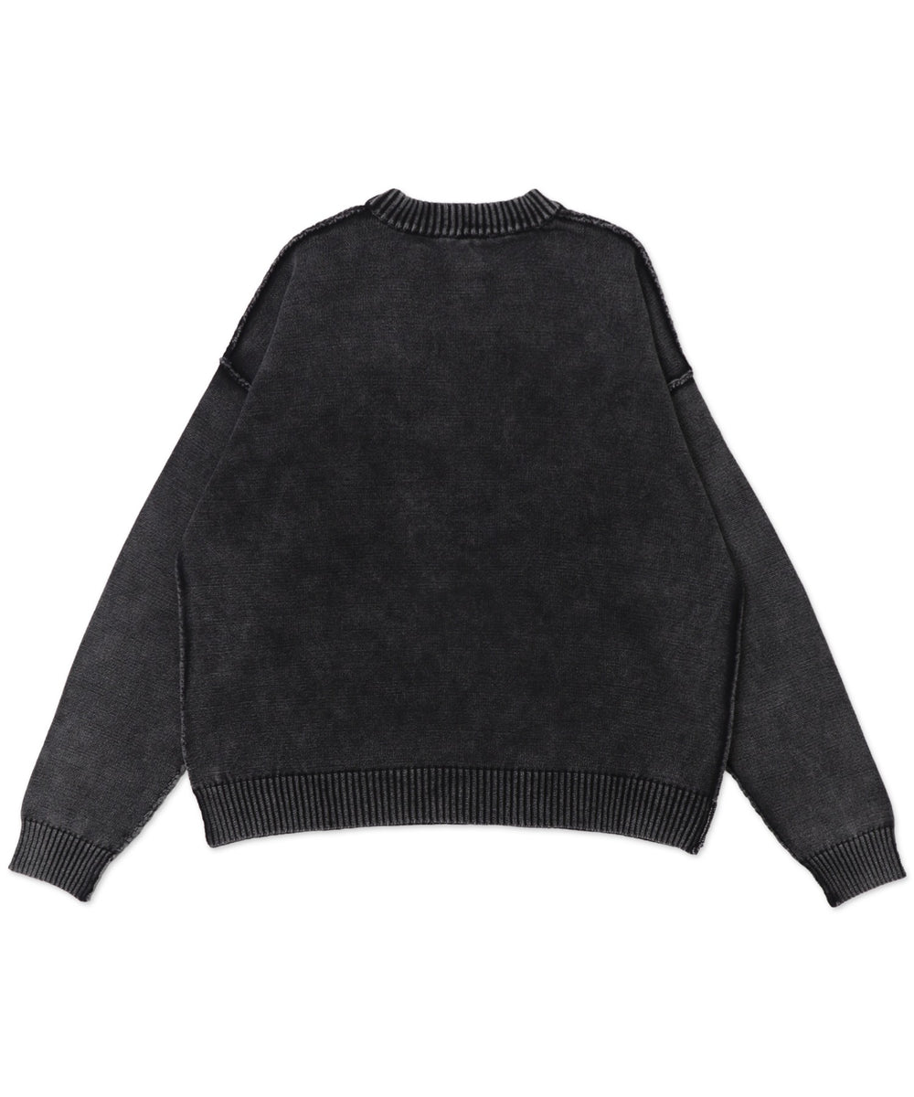 ピグメントロゴニットプルオーバー