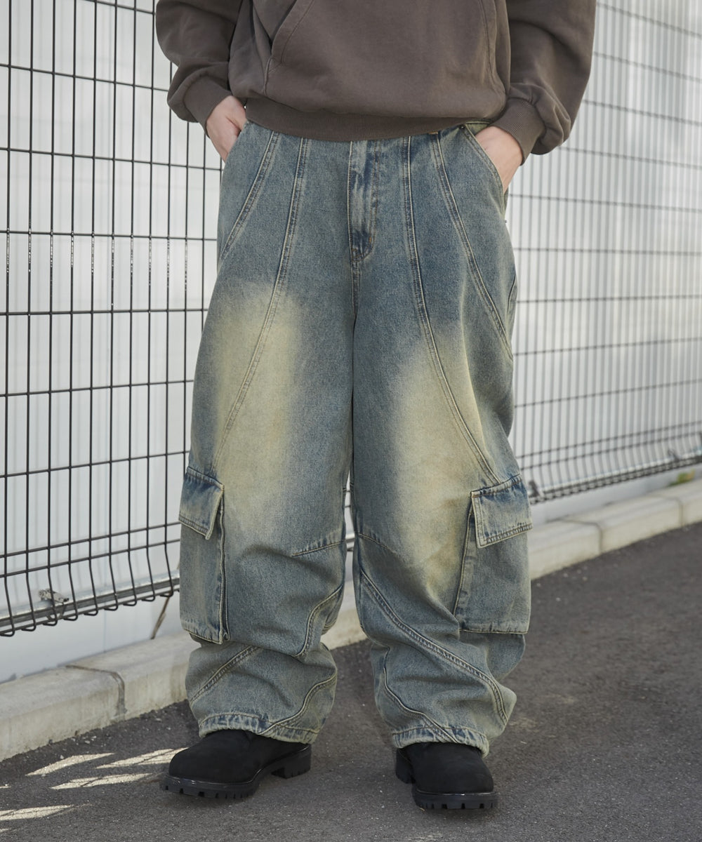 デニム淡加工 モデル：178cm L着用