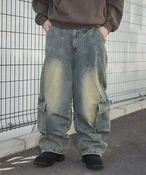デニム淡加工 モデル：178cm L着用