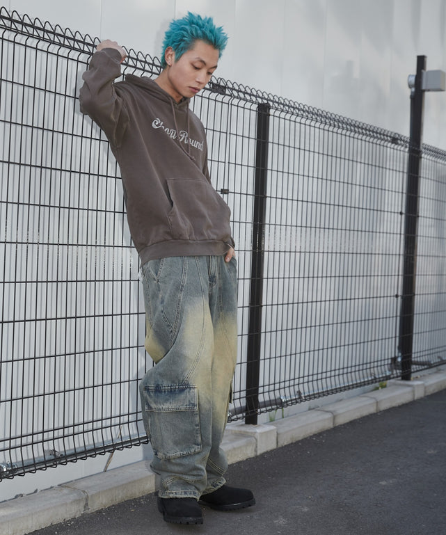 デニム淡加工 モデル：178cm L着用