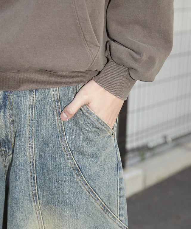 スウィッチングデニムカーゴパンツ