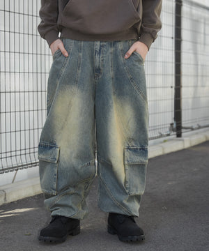 デニム淡加工 モデル：178cm L着用