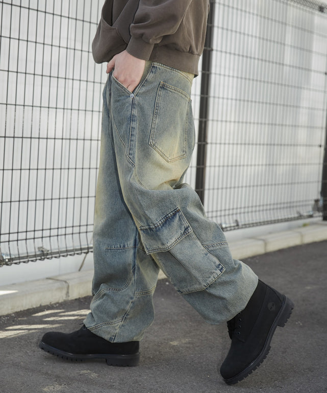 デニム淡加工 モデル：178cm L着用