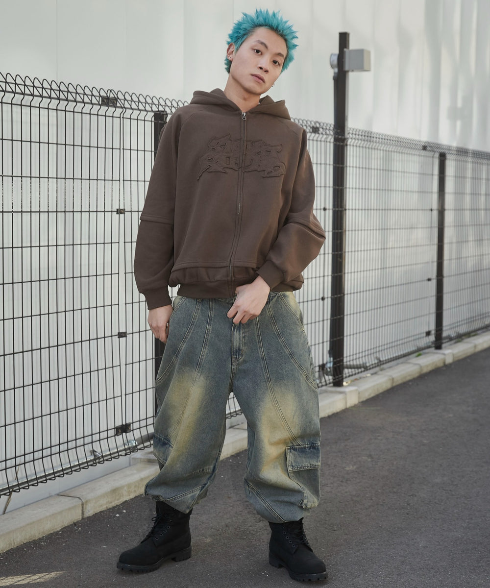 ブラウン　モデル:178cm L着用