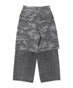 ドッキングデニムパンツ