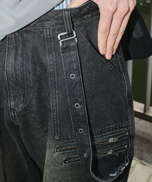 マルチZIPデニムパンツ