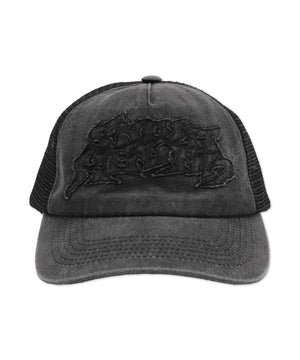 ダメージアップリケメッシュキャップ