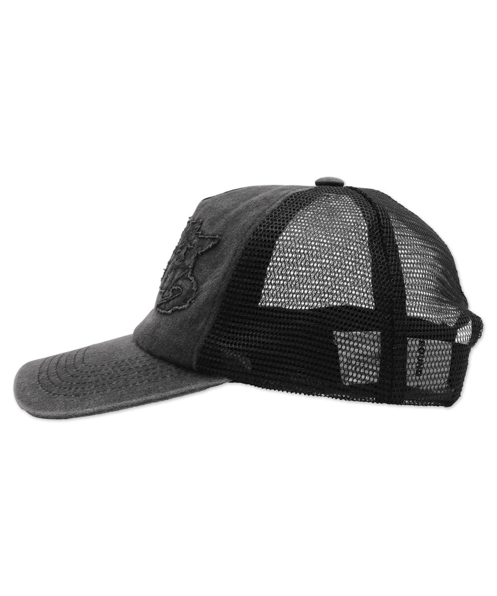 ダメージアップリケメッシュキャップ